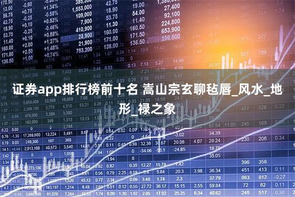 证券app排行榜前十名 嵩山宗玄聊毡唇_风水_地形_禄之象